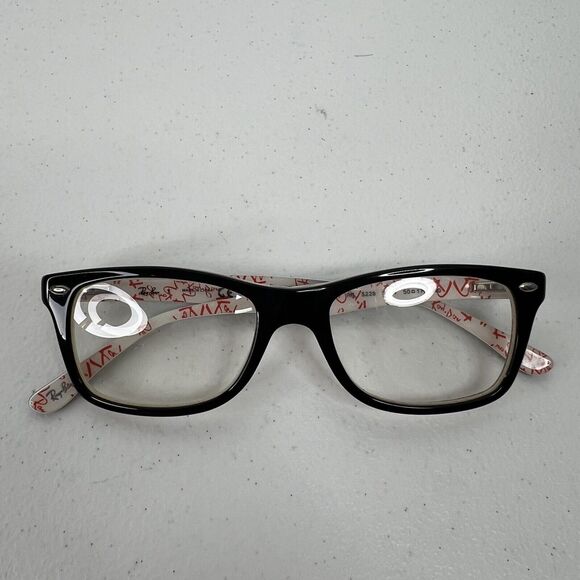 Ray Ban Youth 5228 Eyeglasses Frames Optics Polished Black 50-17-140 Full Rim - Picture 3 of 13